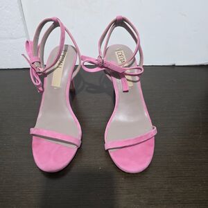 DELTAN Pink  Heel Sandals Leather Upper Lining Sole 7